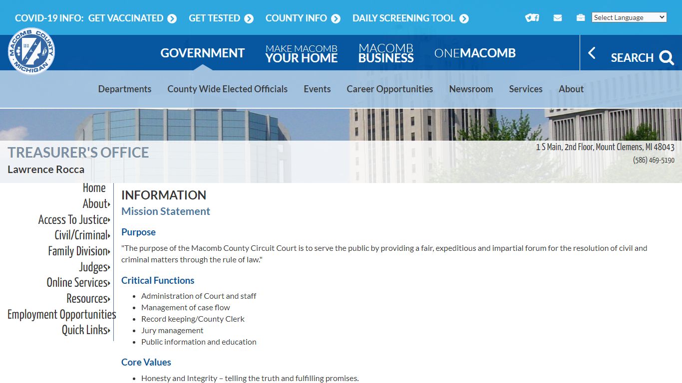 Circuit Court - Information | Macomb County